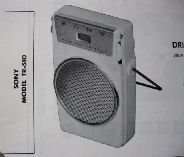 Sony Tr-510 Transistor Radio Photofact