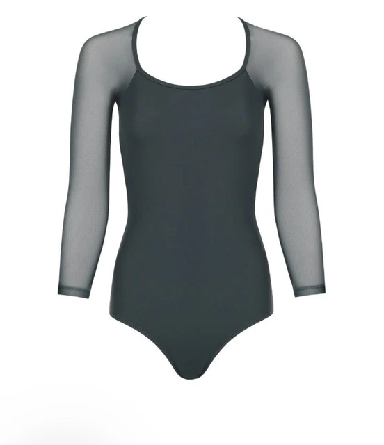 Eleve Dancewear Christina Leotard Sz M Matte Dark Forest/Teal