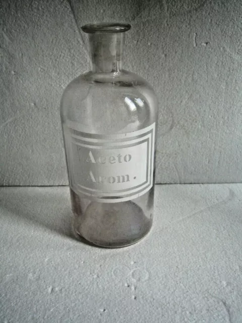 Bottiglia Farmacia "Aceto Arom." Vaso Flacone Materiale Didattico Laboratorio 3