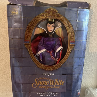 DISNEY BARBIE EVIL Queen Doll Snow White Mattel Evil Villain Col. NRFB