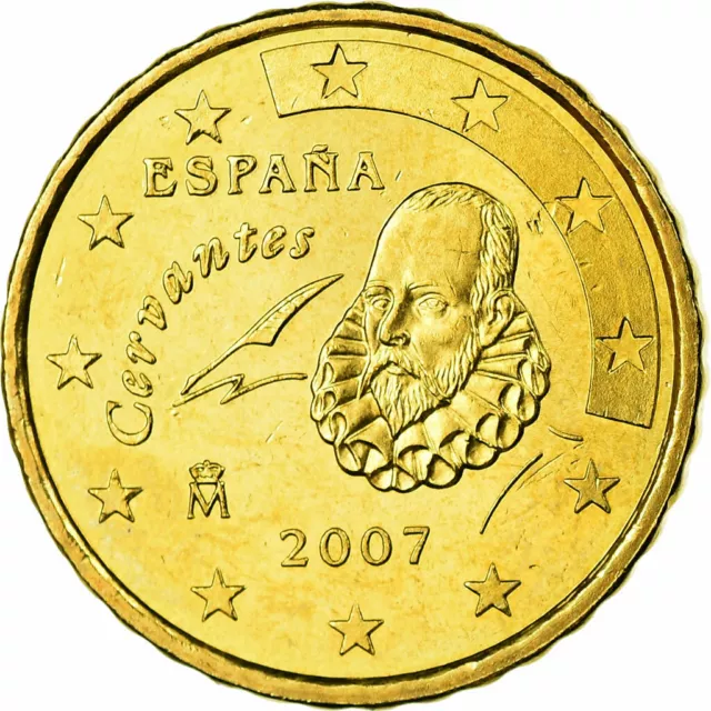 [#698847] Spanien, 10 Euro Cent, 2007, UNZ, Messing, KM:1070