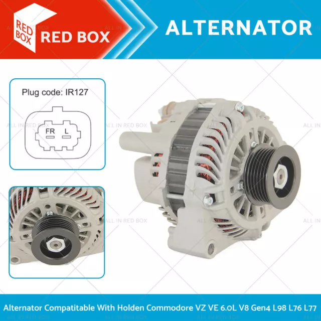 ALTERNATOR Fits Holden Commodore VZ VE V8 Gen4 Gen5 L98 LS2 6.0L 6.2L 2006-2008