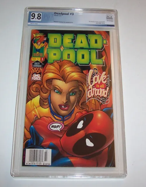 Deadpool #3 - Marvel 1997 Modern Age Issue - PGX NM/MT 9.8 - Weasel & Blind Al
