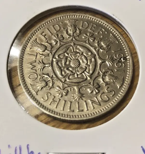 United Kingdom 1961  Xf-40 Florin Coin