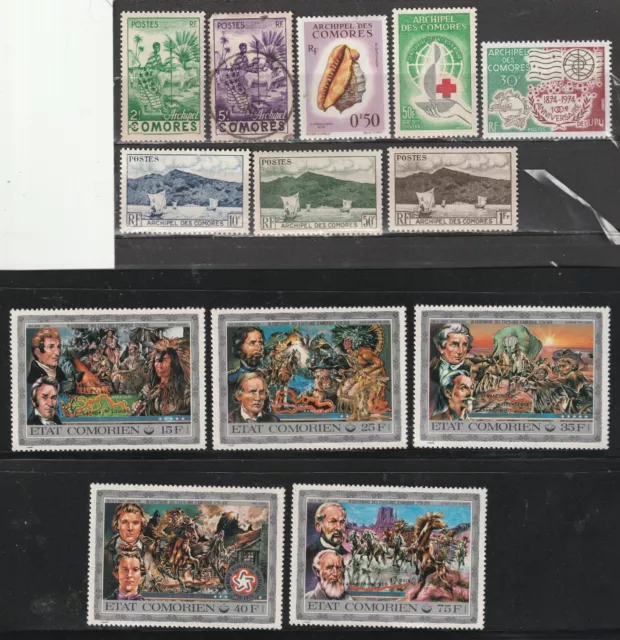 Comoros Islands Lot 1 - Postage: (Details below) 2023 Scott Catalog Value $23.05