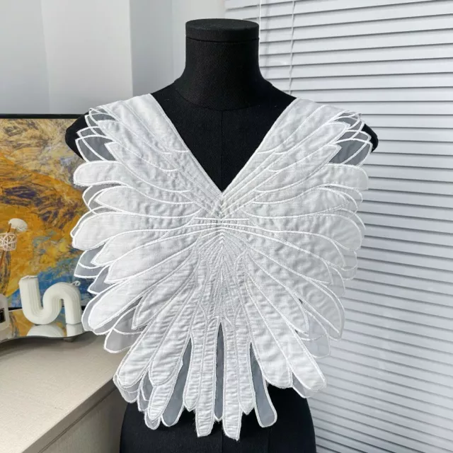 Organza Chest Flower Embroidery Dress Decoration Fashion Clothing Accessories