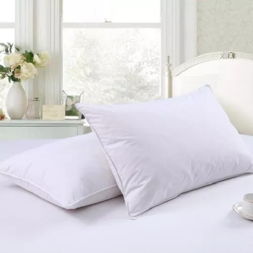 Duck Feather & Down Pillows Pillow Extra Filled Hotel Quality Pack Of 2