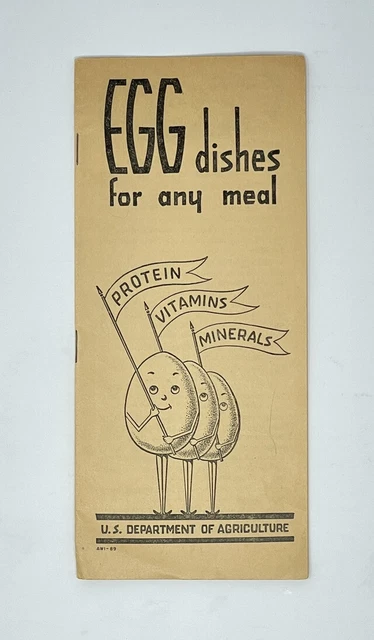 1944 Egg Dishes for Any Meal US Dept. of Agriculture Booklet Recipes
