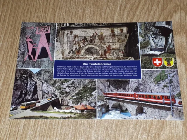 #R816 Ansichtskarte Postkarte Andermatt Schweiz Zentralschweiz Teufelsbrücke