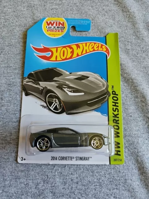 2014 Hot Wheels 14 CORVETTE STINGRAY Gray 207/250 LITTLE BEND Garage