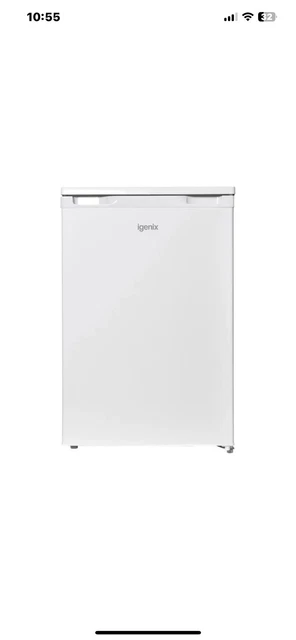 Igenix IG155W 95 Litre Under Counter Fridge - White, 55cm Wide With Ice Box & Adjustable Shelves