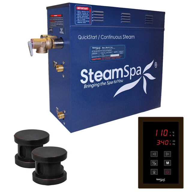 Generador de baño de vapor SteamSpa OAT1050 Oasis 10,5 KW QuickStart - bronce