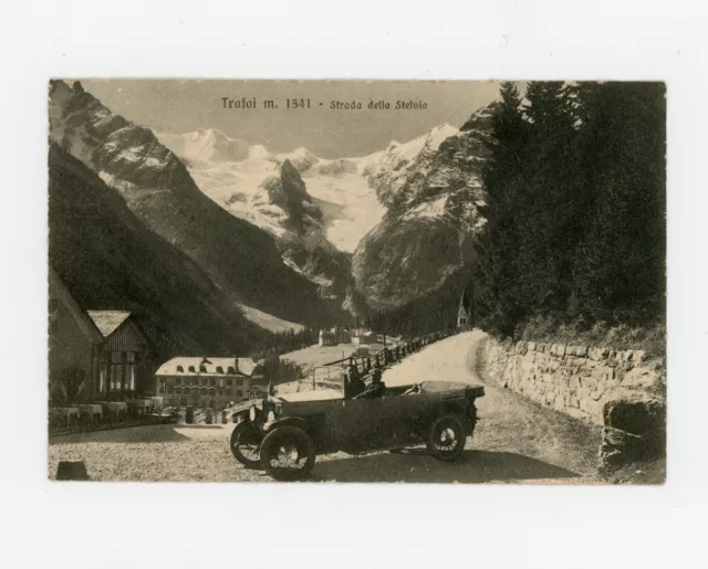 Trafoi Strada Stelvio Auto Cartolina Animata Viaggiata 1934