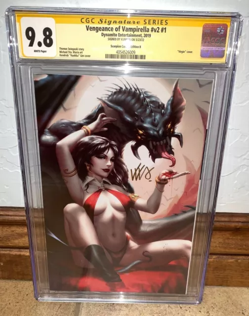 Vengeance of Vampirella #1 CGC 9.8 SS SIGNED Kendrick KUNKKA Lim VIRGIN Comic