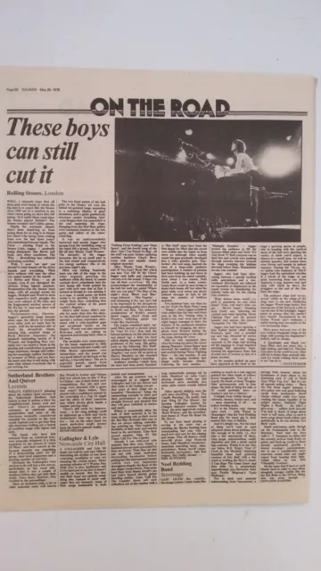ROLLING STONES 'live in London concert review' 1976  UK ARTICLE / clipping