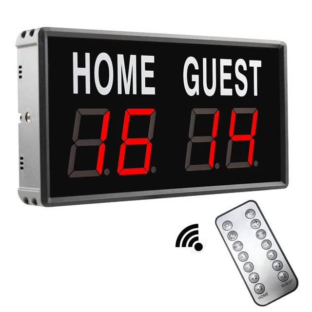 Tabletop Scoreboard with Remote Control for Efficient Score Management