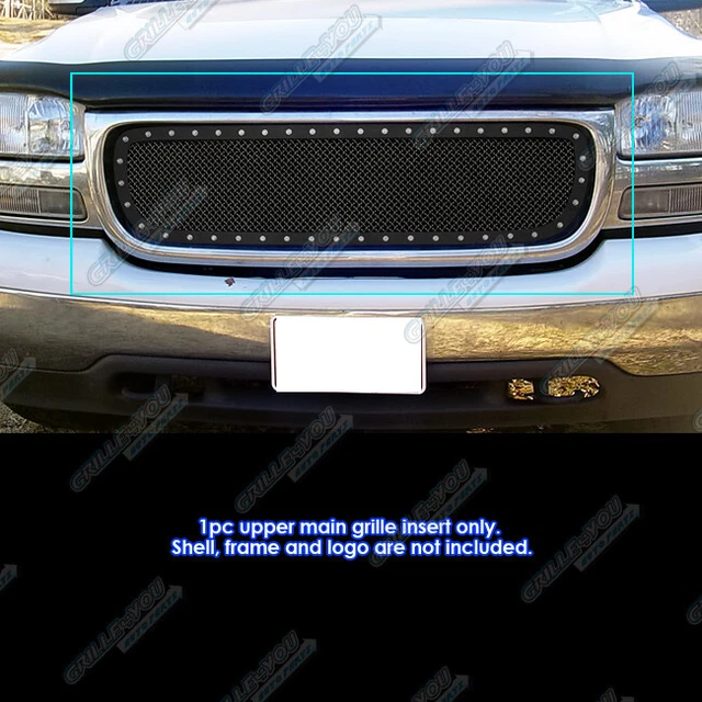 Fits 2001-2006 GMC Yukon/Denali 2002-2006 Sierra Denali Stainless Rivet Grille