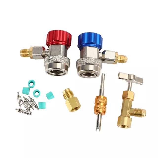 Ac R134A Adaptateurs Rapides Attelages Avec Can Tap Valve Kit Réglable Tank A10