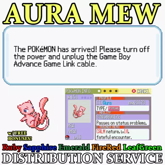 Pokemon Emerald Old Sea Map Faraway Island Mew Event Distribution Service