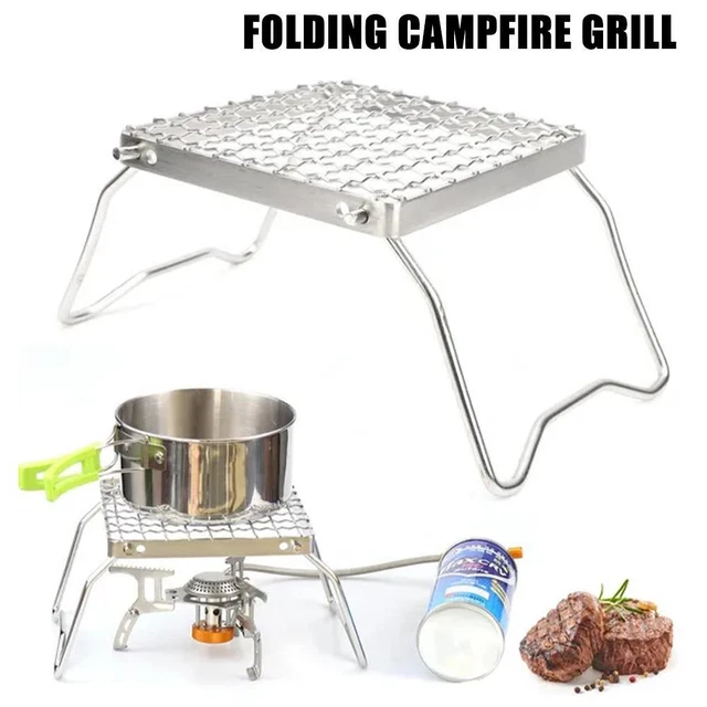 Portable Stainless Steel Campfire Grill Multifunctional and Foldable Gas