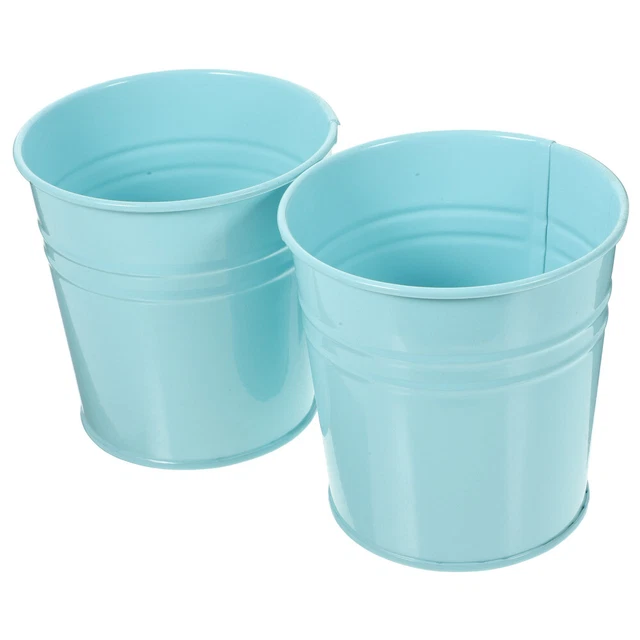 2 stücke Metall Pflanzer Blumentopf Pflanze Eimer Balkon Garten Terrassen Büro