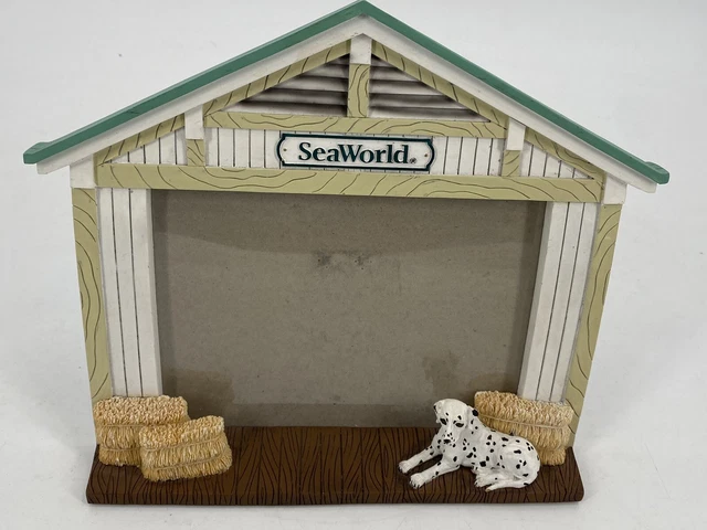 Sea World Picture Frame Dalmatian Barn Wood 3-D 7.75" x 5.75"