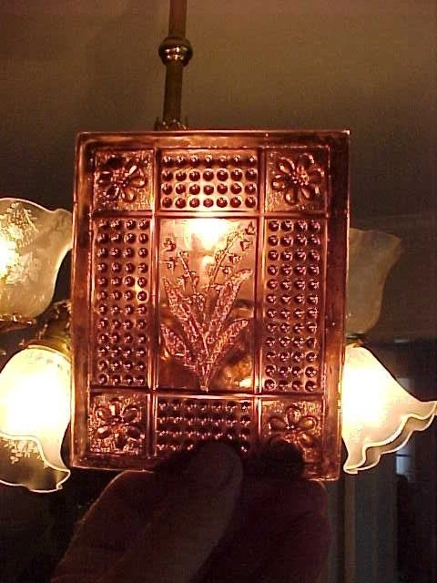 AMETHYST Addison Stained Glass Window Tile Panel Arts & Crafts 5" x 4" 3