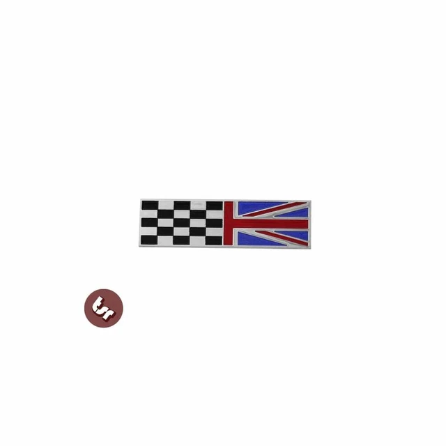 Union Jack Racing LAMBRETTA GP BILLET CNC Legshield Badge/Emblem Union Jack/Racing Flag ...