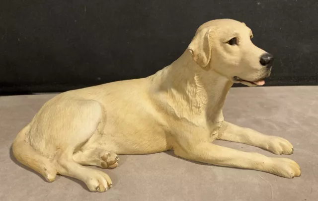 Labrador Lying Yellow Lab Figure Border Fine Arts Studio Dog Collection A3054