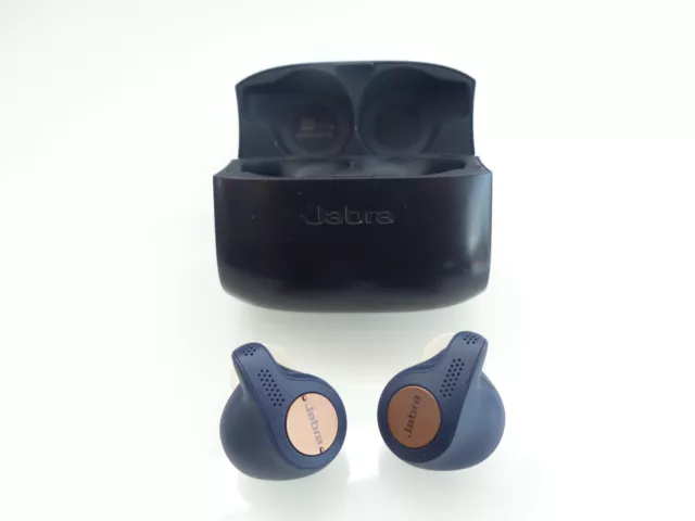 Jabra Elite 65t bluetooth in ear Kopfhörer mit Ladecase schwarz Blau #172