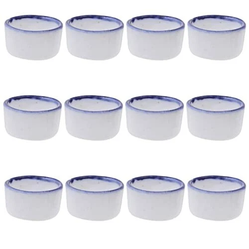 12pcs Reptile Dish, Ceramic Pet Bowls, Gecko Dragon Tank Accessories