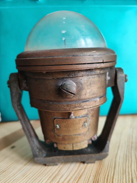 Compas Marin Ancien C. Plath Hamburg - Lampe à Huile - Post WWII - Occasion - Objet De Collection Navigation