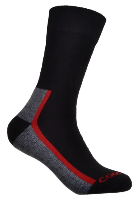 WB Socks Men's Thick Cotton Coolmax Walking Socks 2 Pair Pack