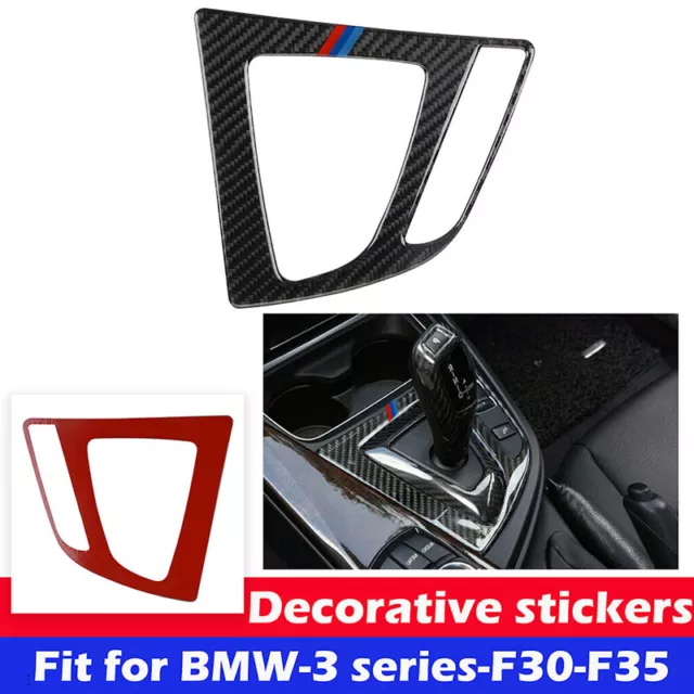 Real Carbon Fiber Car Gear Shift Knob Panel Cover RHD For BMW 3 4 Series F30 F35