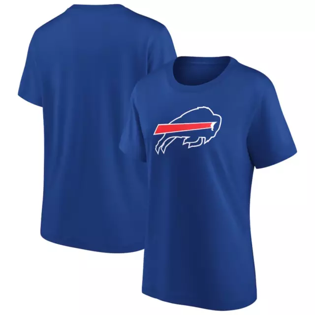 Buffalo Bills NFL T-Shirt (Size M) Women's American Football Blue Logo Top - New