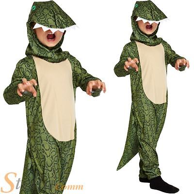 Kids Dinosaur Costume Godzilla T-Rex Lizard Child Fancy Dress Boys Girls Outfit