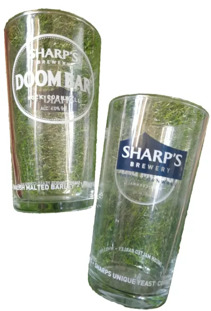 Sharps Brewery Doombar Ale Half Pint Glass  Mancave Breweriana Fathers Day Gift