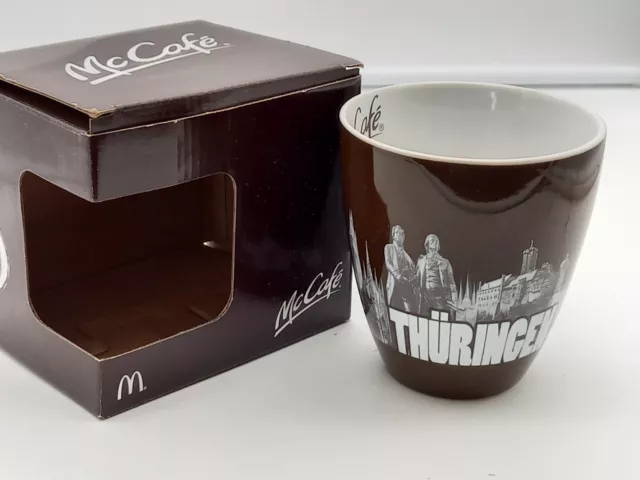 McDonalds McCafe 2013 Kaffeetasse Becher braun "Thüringen" unbenutzt OVP