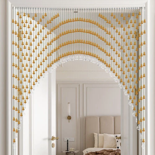 Tringle à Rideau Réglable Dorée - Longueur 183 à 365 Cm, Diamètre 1,6 Cm, Embouts Cage - Pour Fenêtre, Terrasse, Porte Coulissante