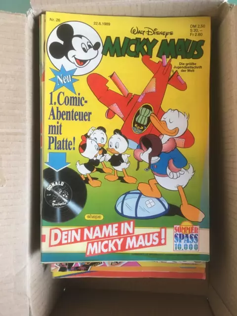 Micky Maus Jahrgang 1989  (Zustand 0-1) mit allen Beilagen