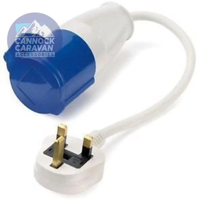 CARAVAN HOOK UP Adapter 230V UK Mains Conversion Plug Connector Lead