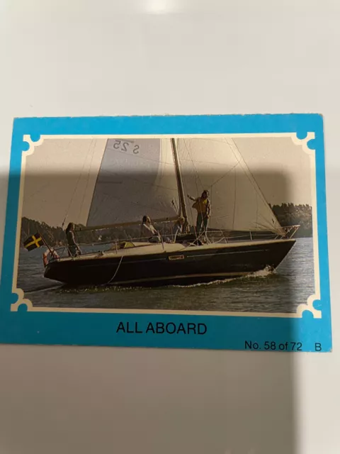 ABBA trading cards Australian Scanlens Blue series -58 All Aboard