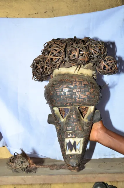 African Tribal Art ,Salampasu mask FROM Congo DRC