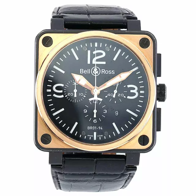 Bell & Ross BR01-94 BIC Very Good Condition PVD/18k Rose Gold MSRP $11,900 Bell & Ross BR01-94 BIC Very Good Condition PVD/18k Rose Gold MSRP $11,900