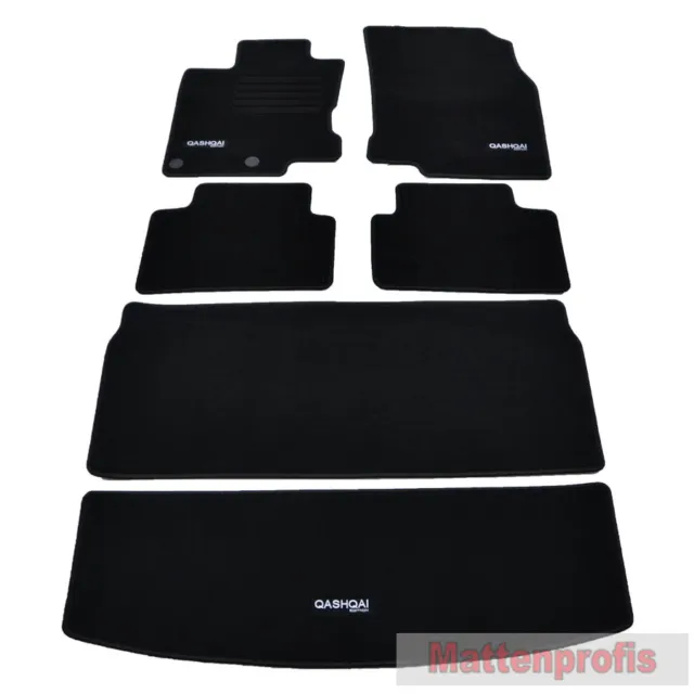 Velours Fußmatten Edition Set 6-teilig für Nissan Qashqai II J11 Bj.2014 - 2022