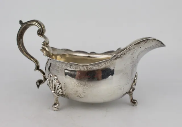 Victorian Solid Silver Sauce Boat London 1896