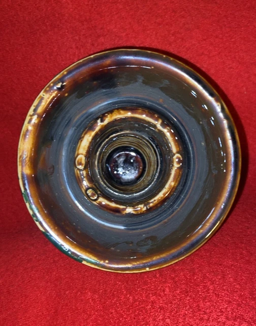 Porcelain Saddleback Insulator Vintage Ohio Brass Co Brown Glaze 4