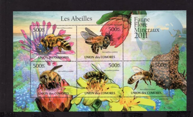 Comoros 2011 mini sheet of stamps Mi#2995-2999 MNH CV=14.4$
