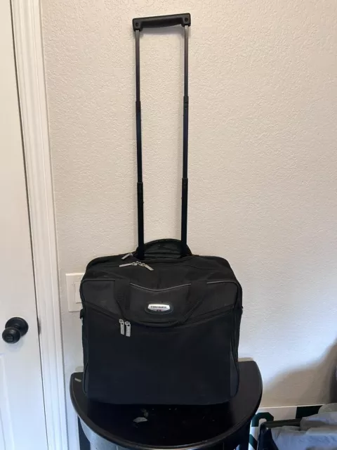 Concourse Rolling Luggage Black Carry On Suitcase Roller Wheels Briefcase Bag