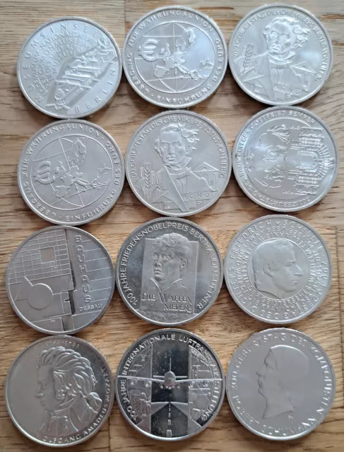 Deutschland - 10 Euro Gedenkmünzen 2002-2010 - 12 Stück - Silber Ag 925 - 18 g 3